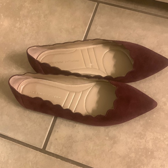 Maroon suede Adrienne Vittadini size 7.5 - Picture 1 of 3